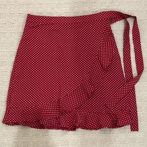 Polka Dot Wrap Skirt